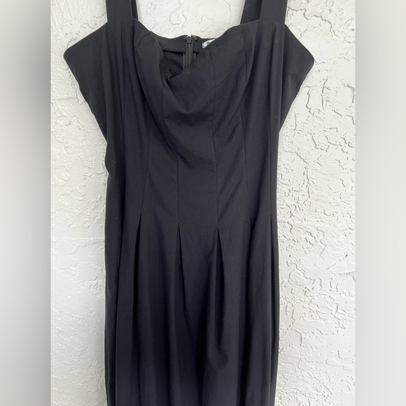 Reformation Black Mika Fit & Flare Midi Dress Womens Size 10 - Picture 7 of 11